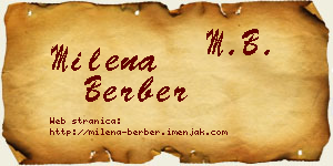 Milena Berber vizit kartica